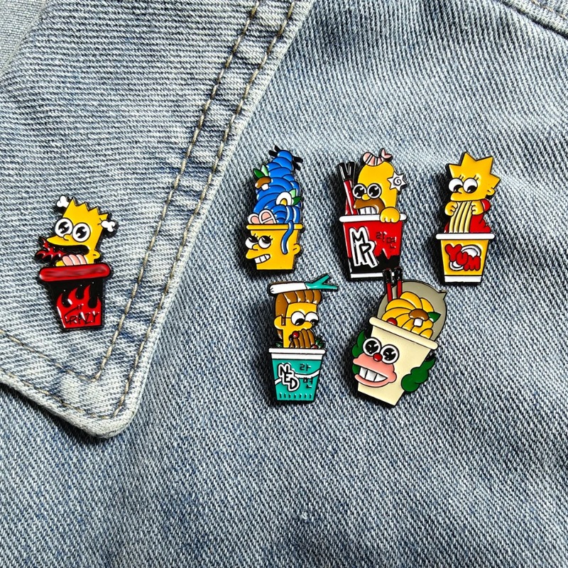 Vintage Items - Ensemble de 6 badges amusants et