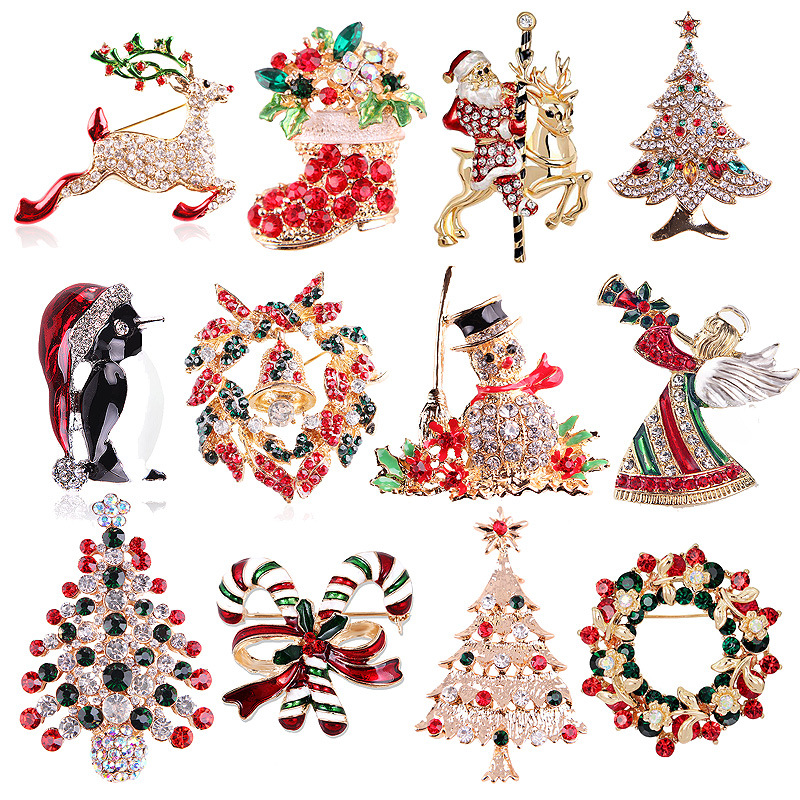 Vintage Collectible Clothing - Collection de Broches de Noël Vintage