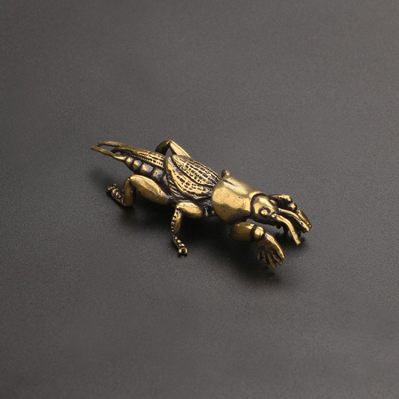 Vintage Collectible Christmas Ornaments - Mini insectes sculptés en laiton massif,
