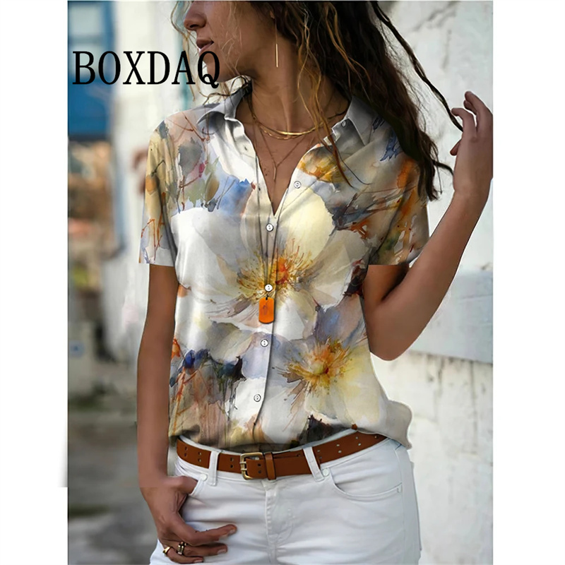 Vintage Collectible Buttons - Chemise à imprimé floral vintage pour