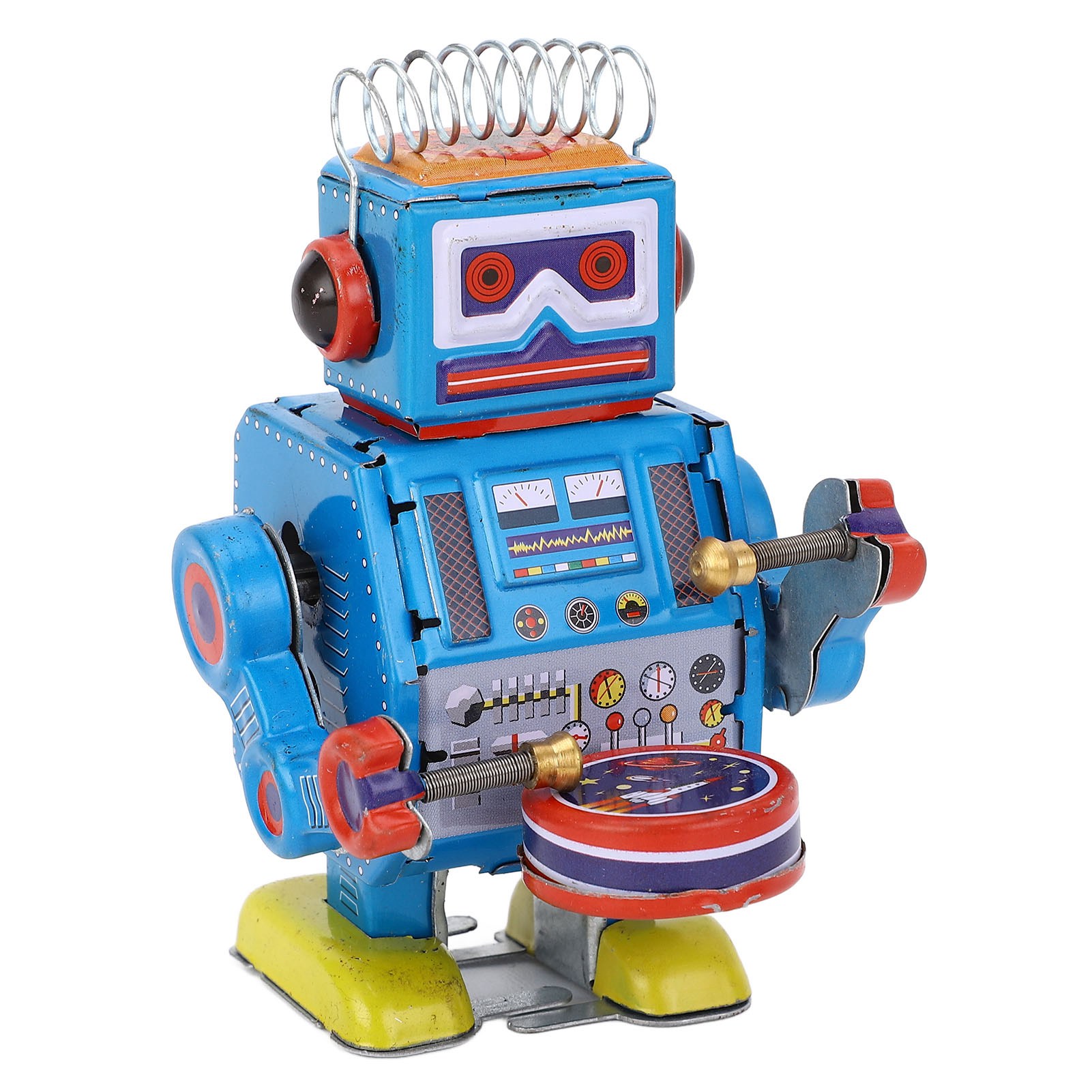 Vintage And Collectible Toys - Robot en métal vintage à tambour