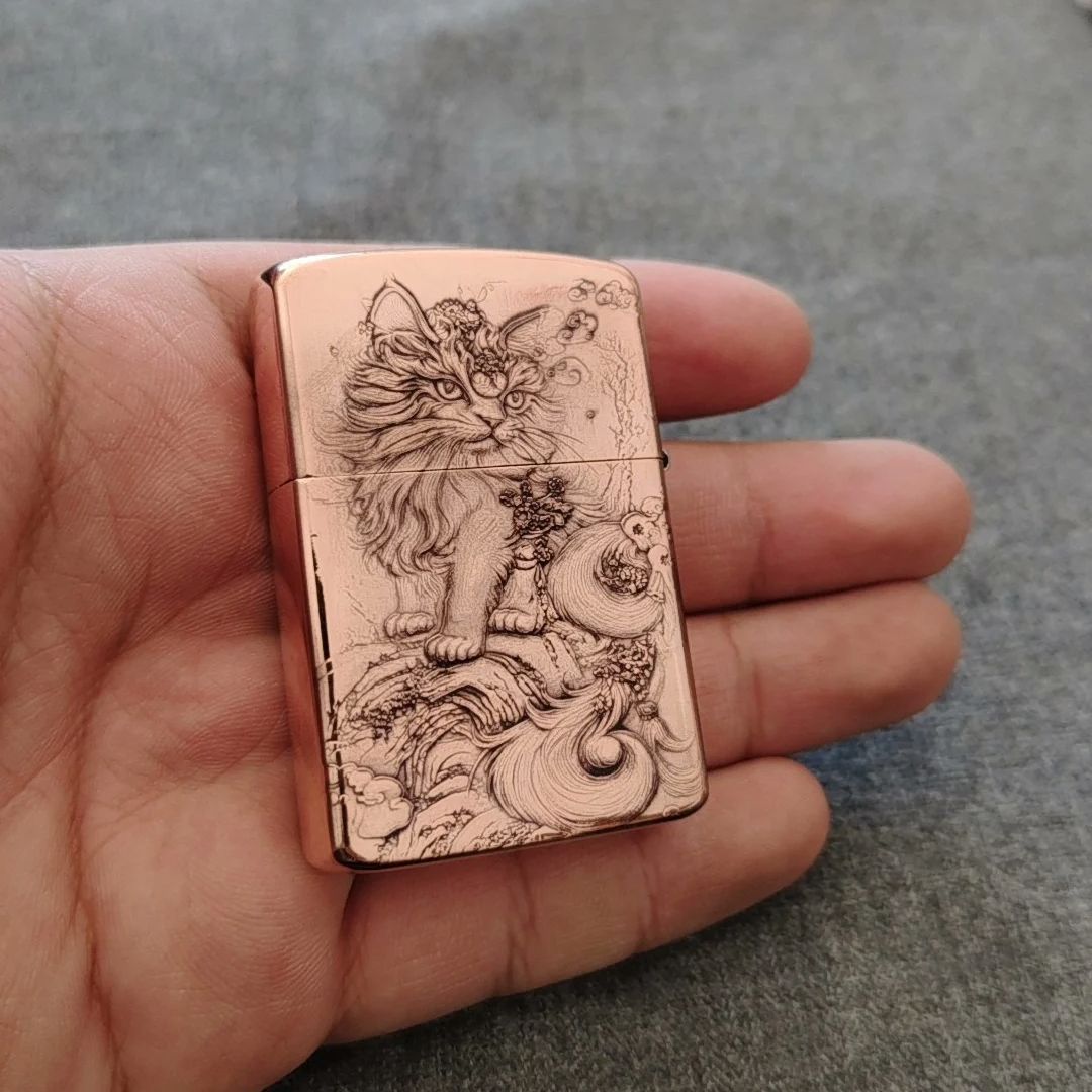 Briquet à essence en cuivre ro - Vintage Collectible Lighters avis et prix