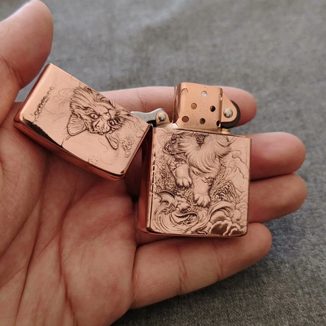 Briquet à essence en cuivre ro - Vintage Collectible Lighters avis et prix