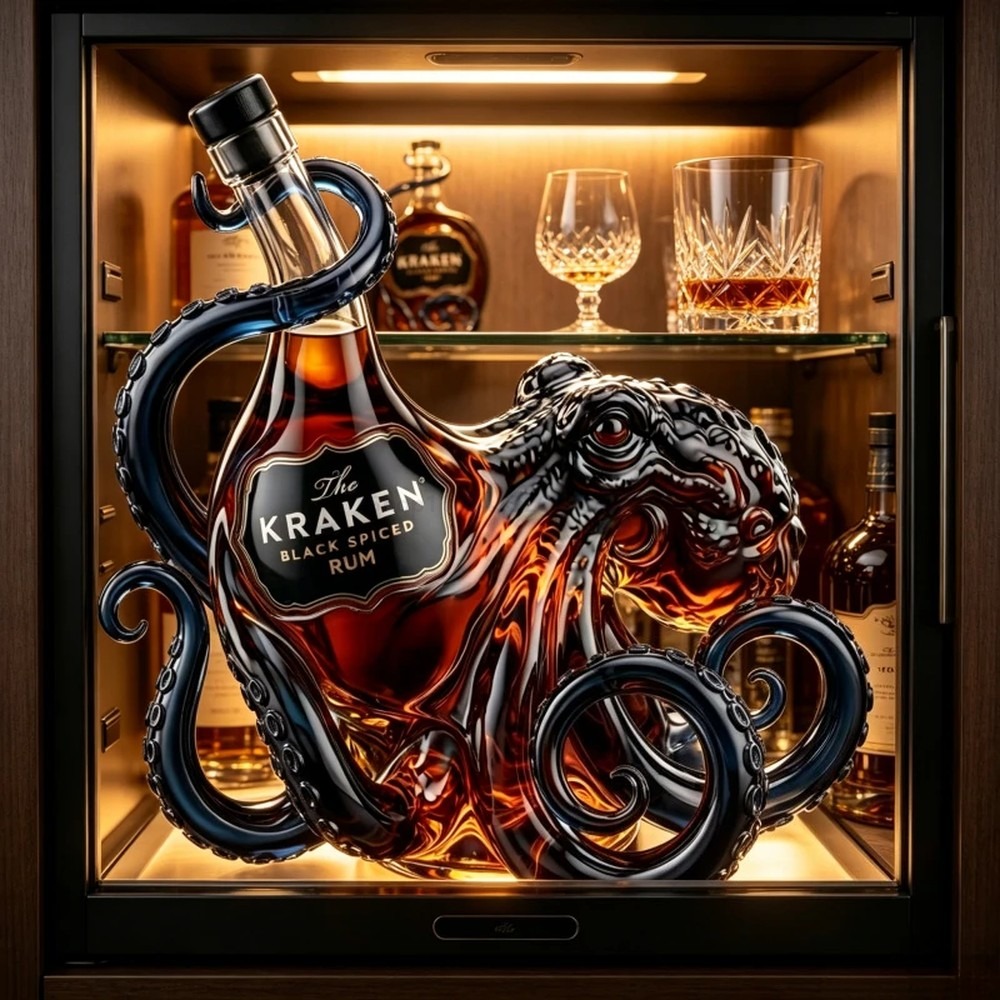 Affiche murale vintage Kraken  - Vintage Collectible Bottles avis et prix