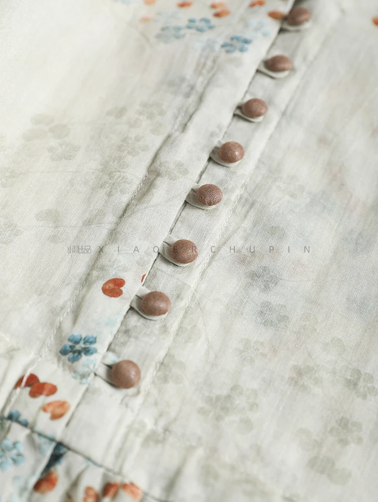 Robe d'été longue imprimée pou - Vintage Collectible Buttons avis et prix