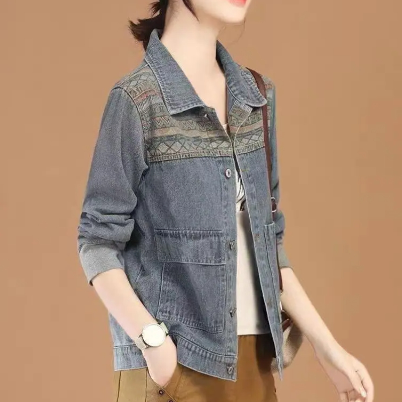 Veste en jean patchwork pour f - Vintage Collectible Clothing avis et prix