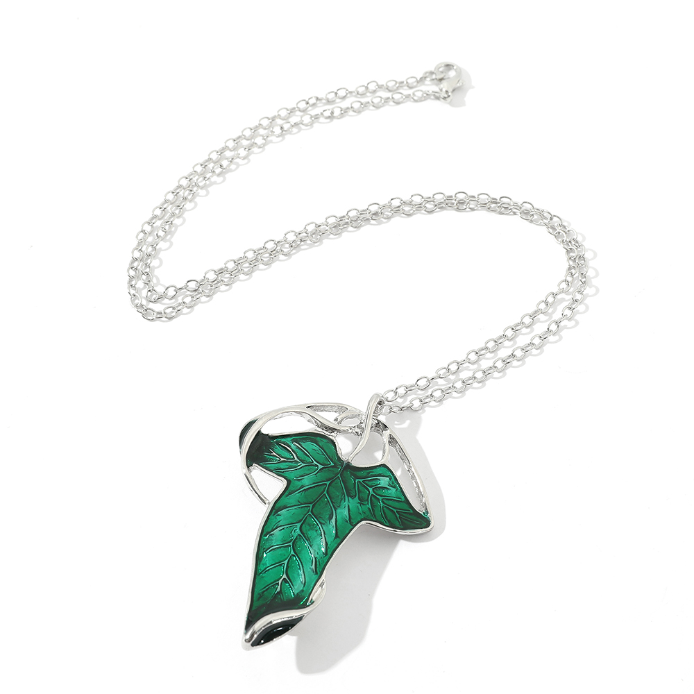Collier pendentif feuille vert - Vintage Items avis et prix