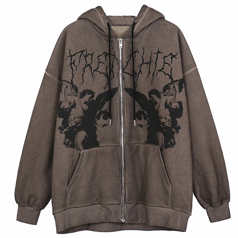 Sweat-shirt surdimensionné à c - Vintage Zip Hoodie avis et prix