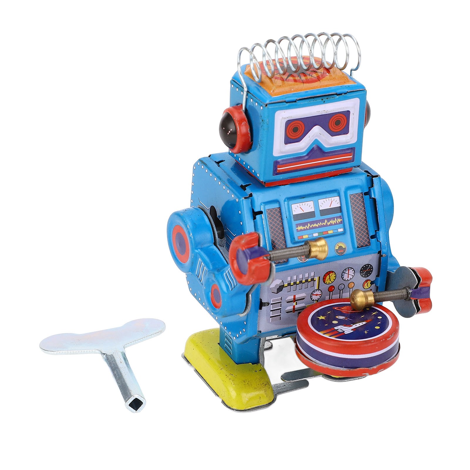 Robot en métal vintage à tambo - Vintage And Collectible Toys avis et prix