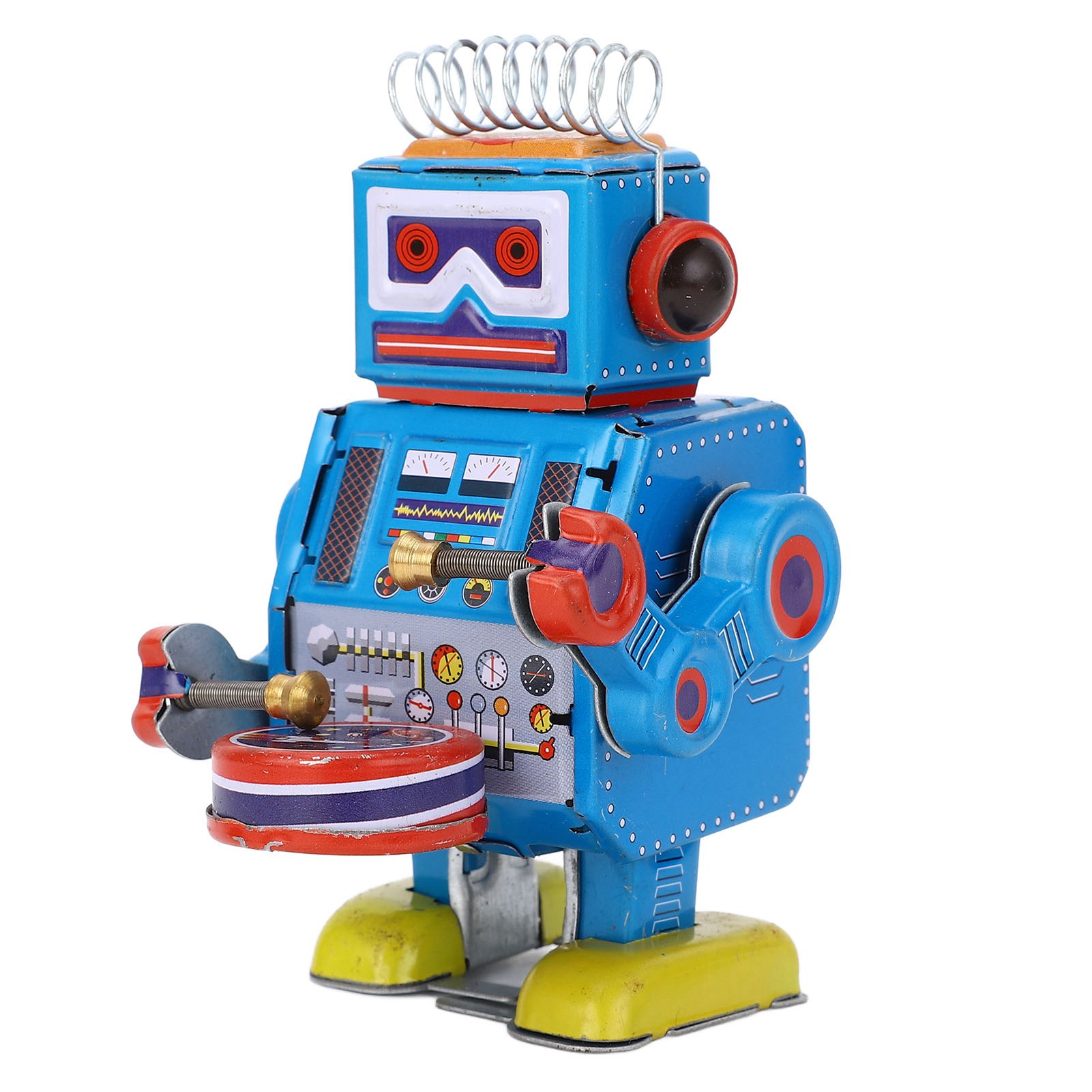 Robot en métal vintage à tambo - Vintage And Collectible Toys avis et prix